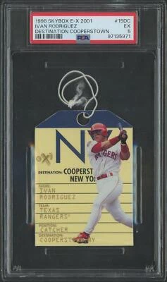Skybox E-X 1998 2001 Ivan Rodriguez Destination Cooperstown PSA 5 (EX) Foto 1 de 2