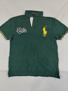 Polo Ralph Lauren Hemd Herren Large Polo Custom Slim Fit Big Pony Grün 100% Baumwolle - Bild 1 von 8