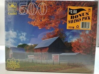 Golden Guild 500 Piece Puzzle 2-Pack Roozengaarde Nurseries and Vermont Farm - Image 1 of 3