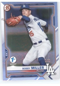 2021 Bowman 1. Auflage BFE-75 BOBBY MILLER Regenbogenfolie 1/1 echte One of One - Bild 1 von 3