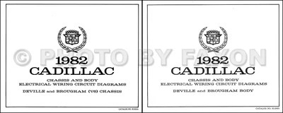 1982 Cadillac Deville E Fleetood V6 Cablaggio Schema Set Colore Brougham Foldout - Immagine 1 di 2