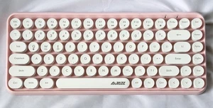 AJAZZ 308i Wireless Bluetooth Keyboard, Mini Portable Typewriter Retro Round - Picture 1 of 2