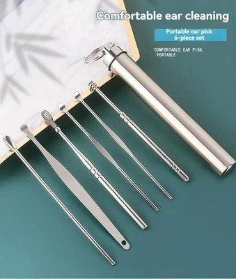 MANKUS 👂 Ohrenreiniger Ohrenschmalz Entferner Edelstahl Spirale Ohrlöffel Ohren sauber