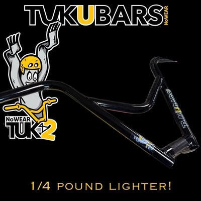 "Nuevo manillar de BMX Tuk2 hecho en EE. UU. Nowear 4 piezas barras TUKUBARS negras" Foto 1 de 4