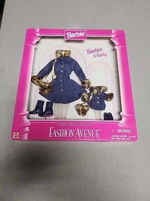 Mattel #17292 Barbie & Kelly Matching Styles Coats Fashion Avenue NRFB - Image 1 of 4