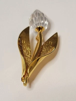 Broche Swarovski Chapado en Oro 18K Cristal Recuerdos Rosa Broche Foto 1 de 4