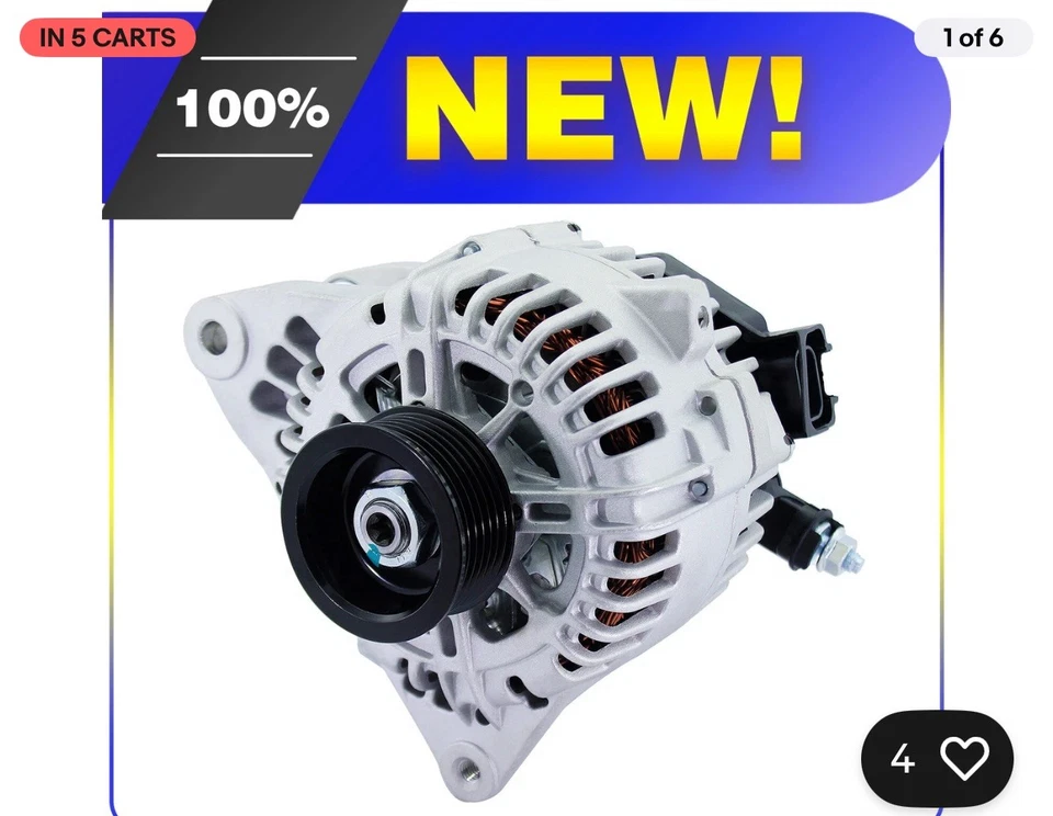 New Alternator for KIA Sportage Optima Hyundai Tiburon Santa Tucson 2005-2010 - Image 1 of 1