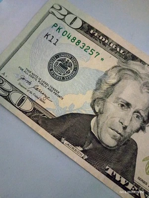 STAR NOTE SERIES 2017 A $20 BANKNOTE PK04883257* - Image 1 of 4