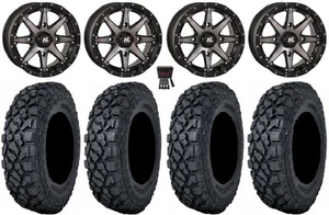 High Lifter HL10 14" Wheels Smoke 28" Klever X/T Tires Textron Wildcat XX - Picture 1 of 4
