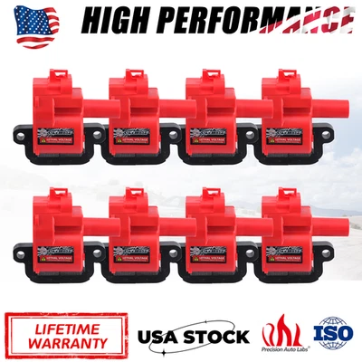 Juego de 8 bobinas de encendido de alto rendimiento para Chevy GMC LS1 LS6 D580 C1144 UF192 Foto 1 de 4
