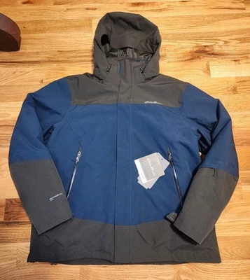 Nwt $329 Eddie Bauer 3-in-1 Nordic Jacket Down Blue Gray XXL WeatherEdge Plus - Image 1 of 4