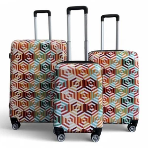 Extensible Cubierta Rígida Tresillo de Colores 8 Ruedas Maleta Estampado Bolsa - Imagen 1 de 5