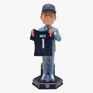 Drake Maye New England Patriots 2024 Draft Pick Bobblehead NFL Football - Picture 1 of 1