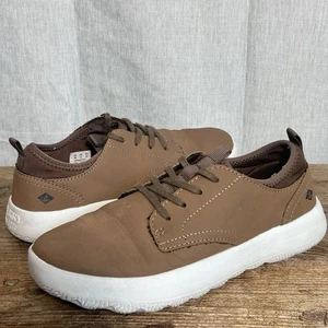 Scarpe Sperry Coastal Break Skiff ragazzo casual eleganti scuola marrone bianco taglia 1 M - Foto 1 di 11