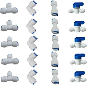 1/4" OD Quick Connect Push in to Connect per sistema ad osmosi inversa acqua RO Wat - Foto 1 di 12