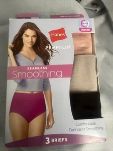 NEU Hanes Gr. 9 2XL Damen 3er Pack nahtlos glättende Slips Unterwäsche Höschen - Bild 1 von 2