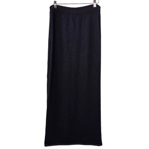 St. John Evening Long Santana Knit Black Slit Maxi Skirt | 10 | MINOR FLAWS  - Picture 1 of 12