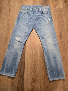 RRL Double RL Ralph Lauren Japan Woven Selvedge Denim Slim Fit Jeans USA 32x30 - Picture 1 of 18