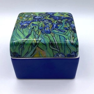 Van Gogh Irises Porcelain Trinket Jewelry Box 2020 Paul Getty Museum Souvenir - Picture 1 of 8