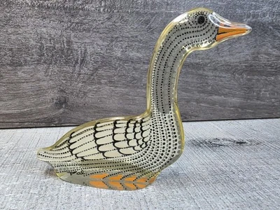 1960's Abraham Palatnik Lucite Swan Duck Sculpture 3" Signed Rare READ 224b - Image 1 of 4