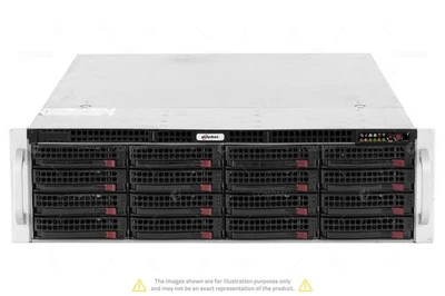 Supermicro 6039P-E1CR16H 2x Xeon Gold 6136 384GB RAM WITH DRIVE TRAYS - Image 1 of 4