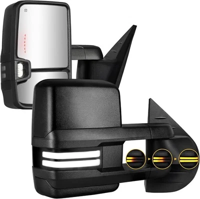 Espejos retrovisores de remolque Switchback para Silverado GMC Sierra 1500 2500HD 3500HD 2007-2013 Foto 1 de 4