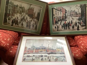 L S Lowry Large Framed Prints X 3 - Picture 1 of 20
