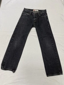 505 Levis Gray Black Straight Leg Jeans Boys 18 Reg (T) - Picture 1 of 10