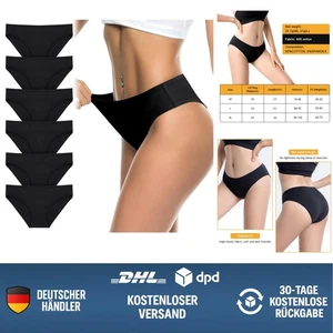 Damen Unterhosen Baumwolle 6er Pack Strech Atmungsaktiv Hohe Taille Komfort - Bild 1 von 12