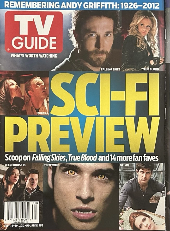 TV GUIDE MAGAZINE (July 16, 2012) SCI FI PREVIEW - Falling Skies, Teen Wolf, Etc - Image 1 of 1