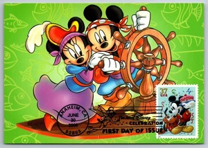 #3914 The Art of Disney Pluto and Mickey Mouse FDC Maxi Card - Picture 1 of 2