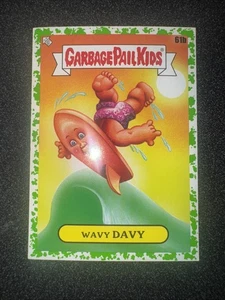2023 Topps Garbage Pail Kids GPK Go On Vacation Wavy DAVY 61b Bruised Green Card - Picture 1 of 2