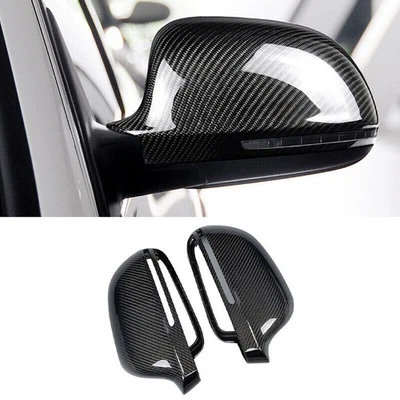 For Audi A3 A4 S4 RS4 B8 2009-2013 Carbon Fiber Add-on Rearview Mirror Cover Cap - Image 1 of 4