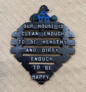 TENDA DA PARETE VINTAGE IN GHISA DETTO STRAVAGANTE DECORAZIONE CASA COTTAGE ARTICOLI PER LA CASA - Foto 1 di 6