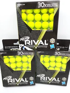 Nerf Rival Edge Series 3 Boxes of 30 High Impact Rounds (90 Total) Green Ball - Picture 1 of 3