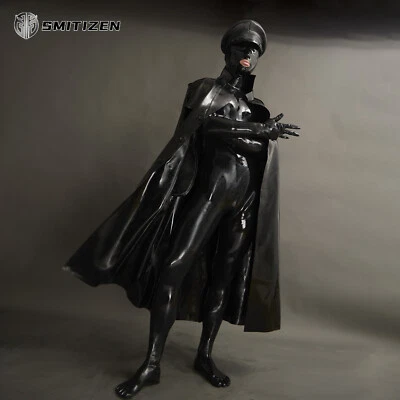 Smitizen Silicone Latex-like Neck Entry Catsuit Without Zippers for Fetish Cos - Image 1 of 4