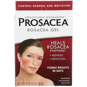 Prosacea Rosacea Gel Heals Symptoms of Redness, Pimples, Irritation - 0.75 oz - Picture 1 of 4