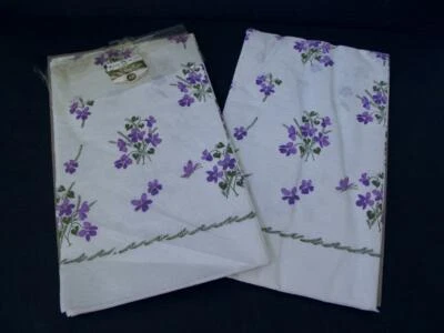 Lote/2 manteles de papel vintage Rembrandt cubiertas de mesa púrpura violetas mariposa Foto 1 de 4