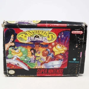 VINTAGE SUPER NINTENDO ENTERTAINMENT SYSTEM SNES BATTLETOADS IN BATTLEMANIACS - Picture 1 of 9