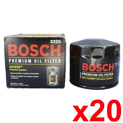 Filtro de aceite Bosch 20 piezas para Chevrolet S10 GMC S15 1976-1992 Isuzu Mitsubishi 3320 Foto 1 de 4