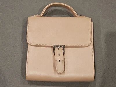 ENZO ANGIOLINI PEQUEÑO BOLSO DE MANO DE CUERO ROSA -!!!LIGERAMENTE USADO!!! Foto 1 de 4