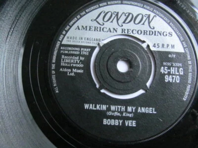 Bobby Vee - Walkin with my Angel / Run to him -1961  London 45-HLG 9470 - Image 1 of 2
