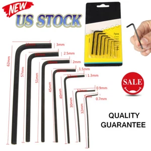 Mini Micro 0.7mm-3mm Hexagon Hex Allen Key Wrench Screwdriver Tool Kit 7pcs/set - Picture 1 of 12