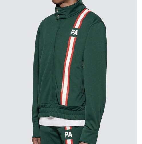 Giacca da pista verde Palm Angels