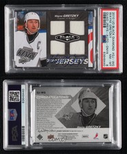 2010 Upper Deck Black Diamond Quad Jerseys Onyx /5 Wayne Gretzky PSA 8 Auto HOF
