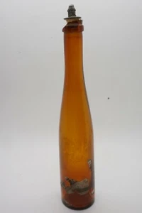 Antigua botella de licor/barbero de ron ámbar bay con etiqueta original parcial base push up - Imagen 1 de 6