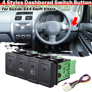 Dashboard Control Blank Switch Button Green Light For Suzuki SX4 Swift Vitara - Foto 1 di 8