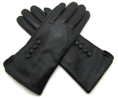 Womens Premium Beautiful Quality Genuine Super Soft Leather Gloves Fully Lined - Image 1 of 4