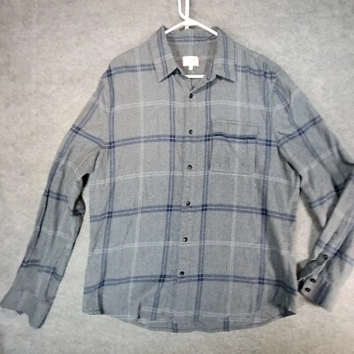 Camisa Joe's Para Hombre Extra Grande Gris Azul Franela Manga Larga Foto 1 de 4