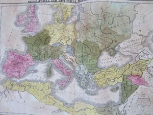 Roman Empire Mediterranean Sea North Africa Gaul Holy Land 1821 Phila. Carey map - Picture 1 of 4